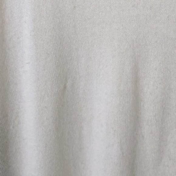 Alice + Olivia Base Dona Diagonal Hem Medium Cream Wool Blend Sweater - Picture 7 of 8